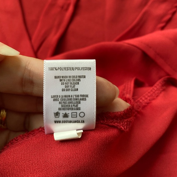 (2 for $20) Costa Blanca Red v-neck long sleeve blouse - Picture 9 of 9